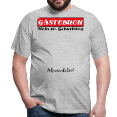 Gästebuch | Männer T-Shirt - Grau meliert