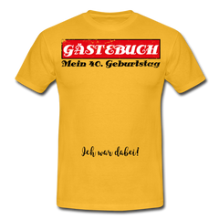 Gästebuch | Männer T-Shirt - Gelb