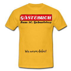 Gästebuch 30 | Männer T-Shirt - Gelb