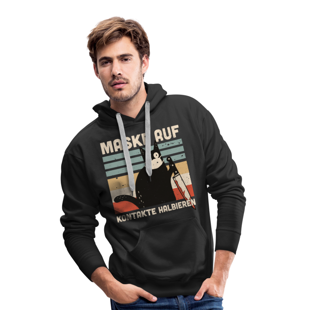 Maske auf Kontakte halbieren | Men’s Premium Hoodie - Schwarz