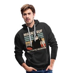 Maske auf Kontakte halbieren | Men’s Premium Hoodie - Schwarz