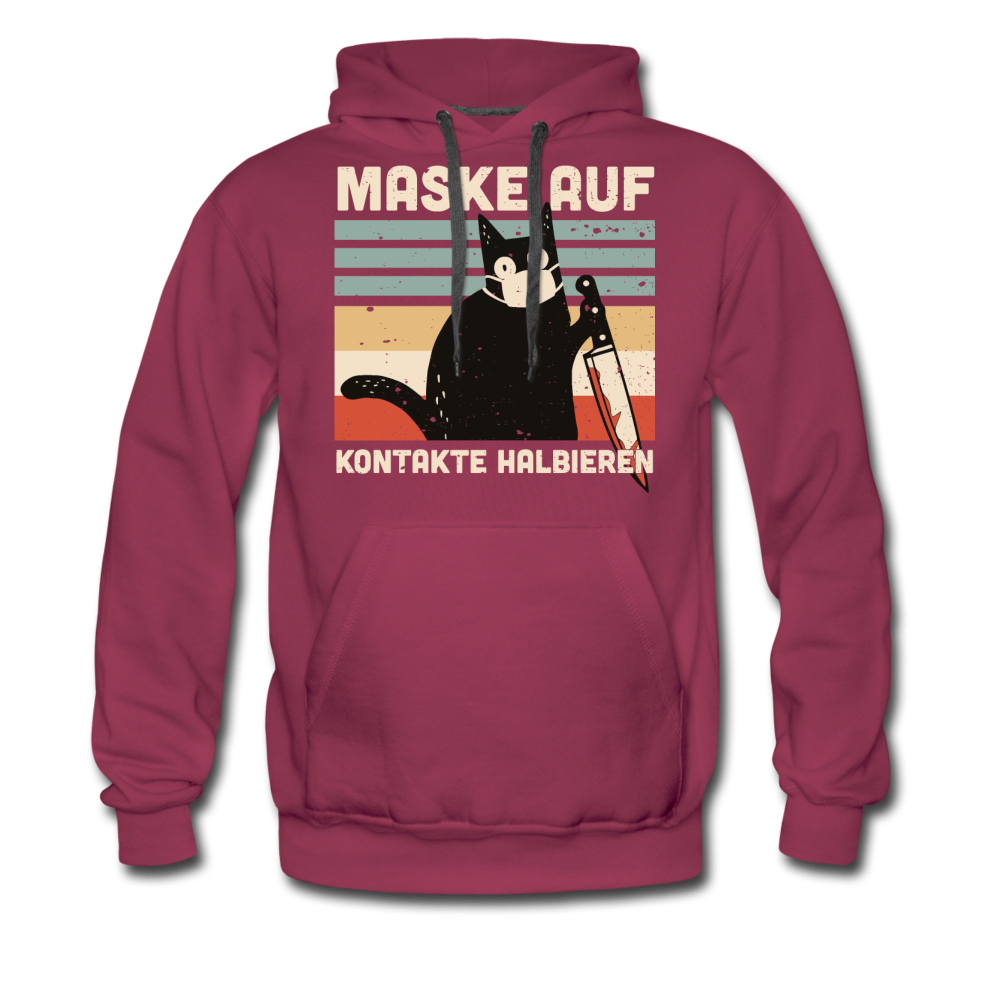 Maske auf Kontakte halbieren | Men’s Premium Hoodie - Bordeaux