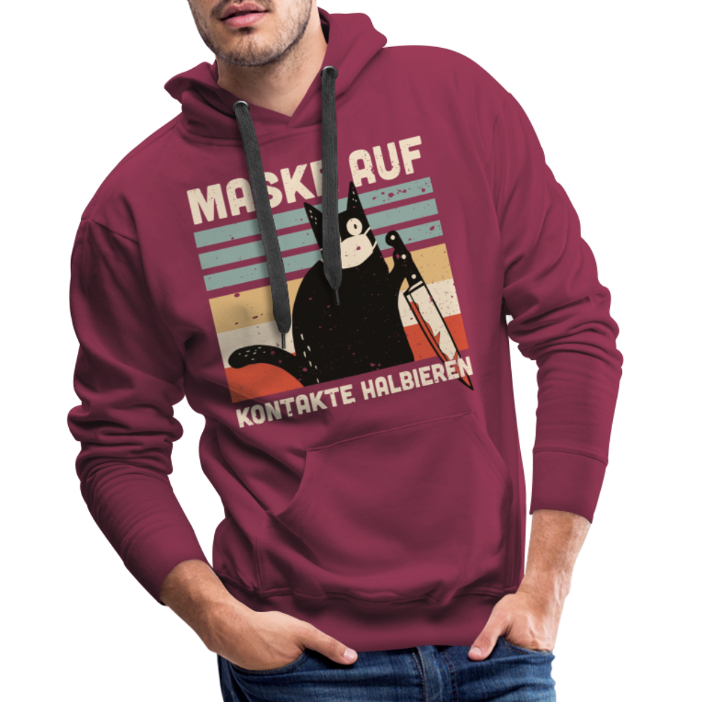 Maske auf Kontakte halbieren | Men’s Premium Hoodie - Bordeaux