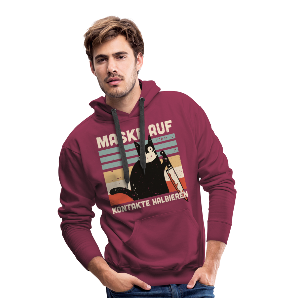 Maske auf Kontakte halbieren | Men’s Premium Hoodie - Bordeaux