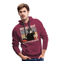Maske auf Kontakte halbieren | Men’s Premium Hoodie - Bordeaux