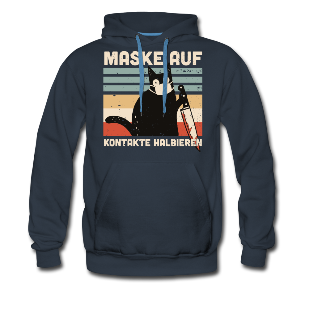 Maske auf Kontakte halbieren | Men’s Premium Hoodie - Navy