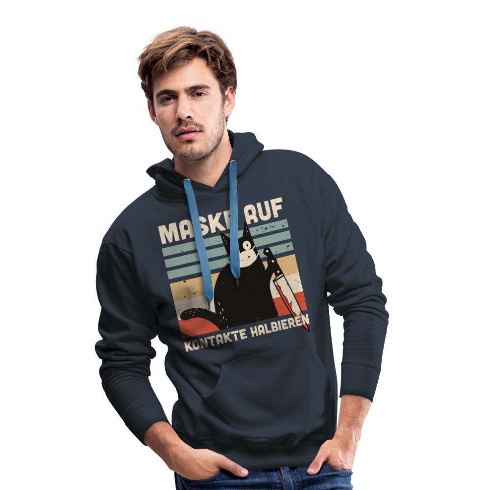 Maske auf Kontakte halbieren | Men’s Premium Hoodie - Navy