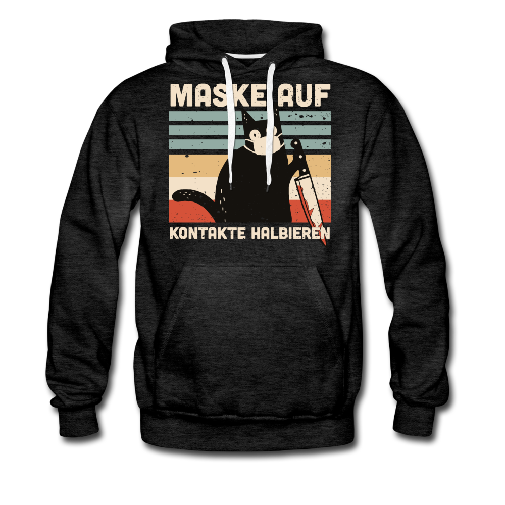 Maske auf Kontakte halbieren | Men’s Premium Hoodie - Anthrazit
