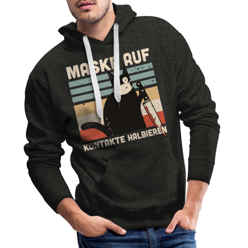 Maske auf Kontakte halbieren | Men’s Premium Hoodie - Anthrazit