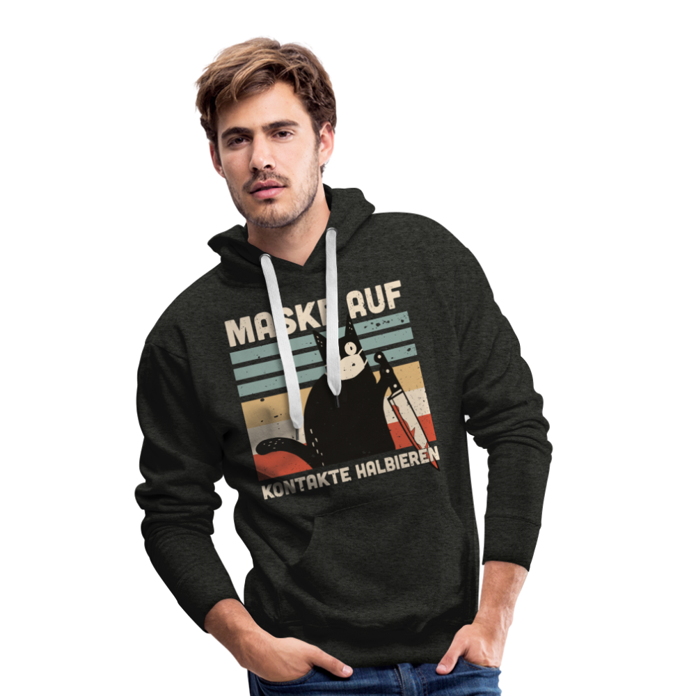 Maske auf Kontakte halbieren | Men’s Premium Hoodie - Anthrazit