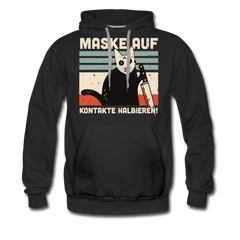 Maske auf Kontakte halbieren | Men’s Premium Hoodie - Schwarz