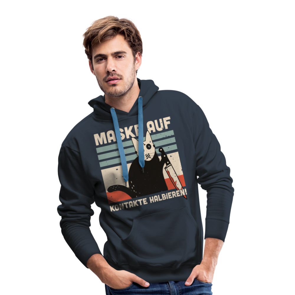 Maske auf Kontakte halbieren | Men’s Premium Hoodie - Navy