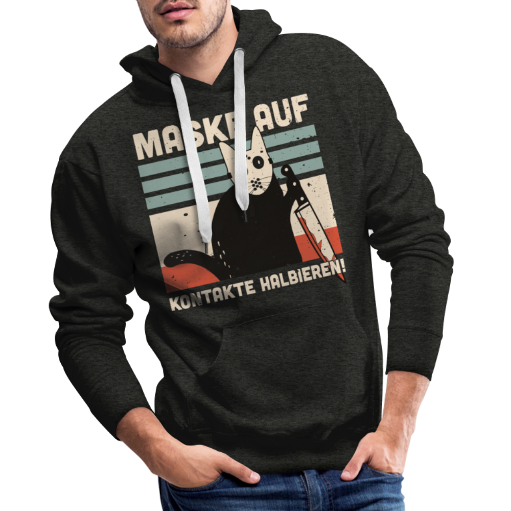 Maske auf Kontakte halbieren | Men’s Premium Hoodie - Anthrazit