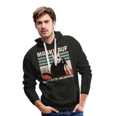 Maske auf Kontakte halbieren | Men’s Premium Hoodie - Anthrazit