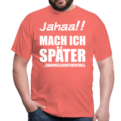 Ganzvielleichteventuell | Männer T-Shirt - Koralle