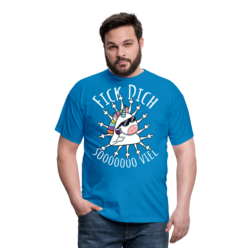 Fick Dich Einhorn | Männer T-Shirt - Royalblau