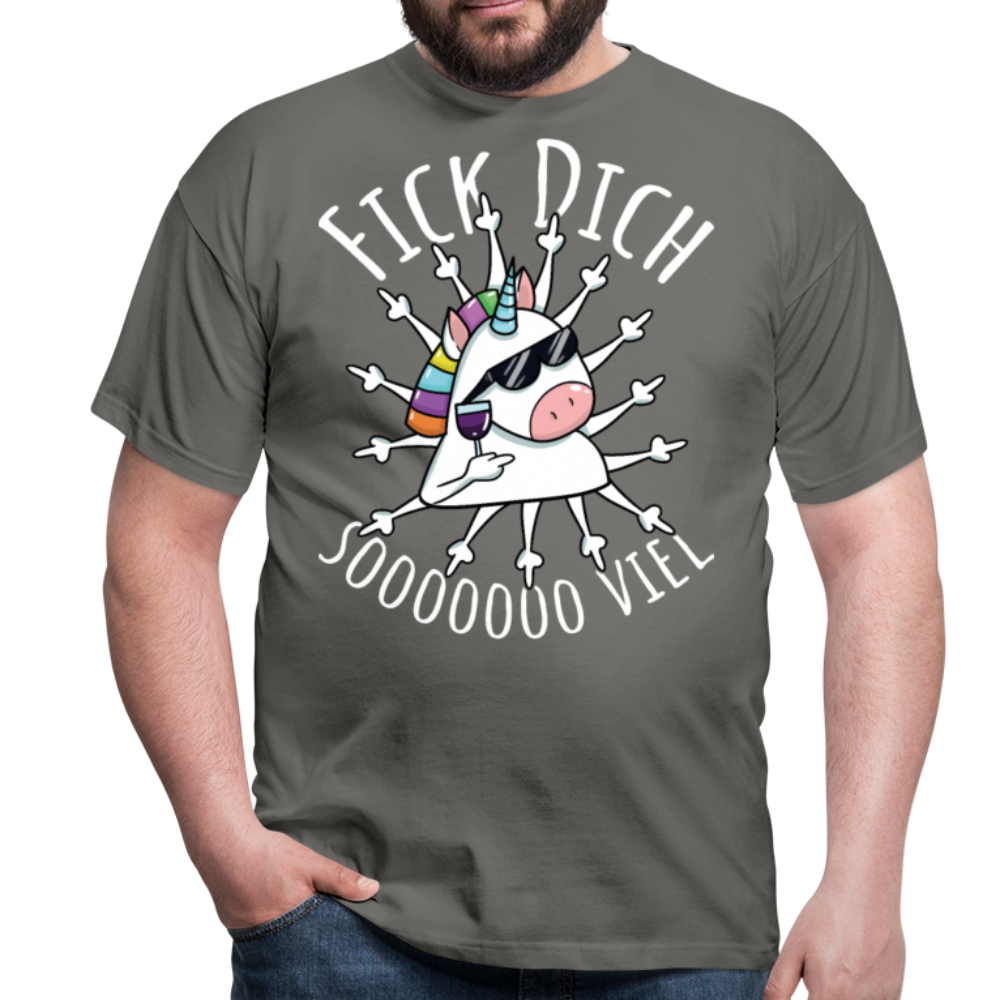 Fick Dich Einhorn | Männer T-Shirt - Graphit