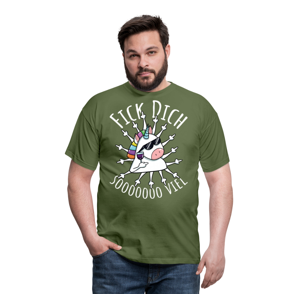 Fick Dich Einhorn | Männer T-Shirt - Militärgrün