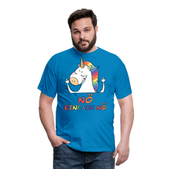 Nö Stinkefinger Einhorn | Männer T-Shirt - Royalblau