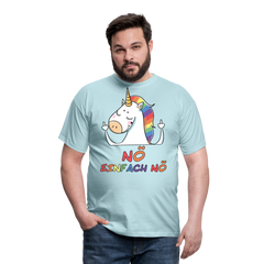 Nö Stinkefinger Einhorn | Männer T-Shirt - Sky
