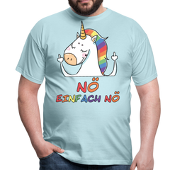 Nö Stinkefinger Einhorn | Männer T-Shirt - Sky
