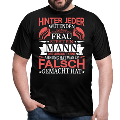 Wütende Frau | Männer T-Shirt - Schwarz