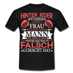 Wütende Frau | Männer T-Shirt - Schwarz
