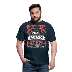 Wütende Frau | Männer T-Shirt - Navy