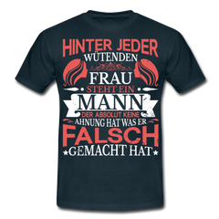 Wütende Frau | Männer T-Shirt - Navy