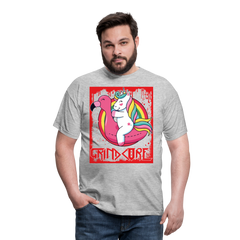 Grindcore Unicorn | Männer T-Shirt - Grau meliert