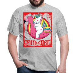 Grindcore Unicorn | Männer T-Shirt - Grau meliert