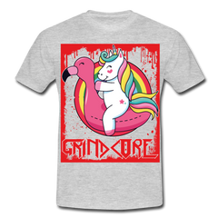 Grindcore Unicorn | Männer T-Shirt - Grau meliert