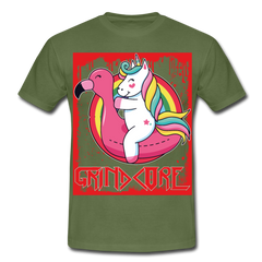 Grindcore Unicorn | Männer T-Shirt - Militärgrün