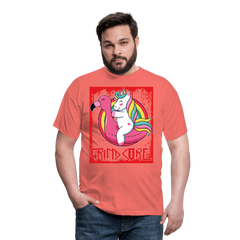 Grindcore Unicorn | Männer T-Shirt - Koralle