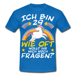 29 Einhorn | Männer T-Shirt - Royalblau