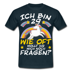 29 Einhorn | Männer T-Shirt - Navy