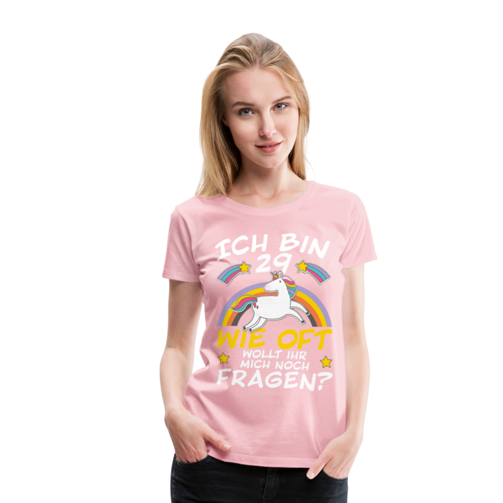 29 Einhorn | Frauen Premium T-Shirt - Hellrosa