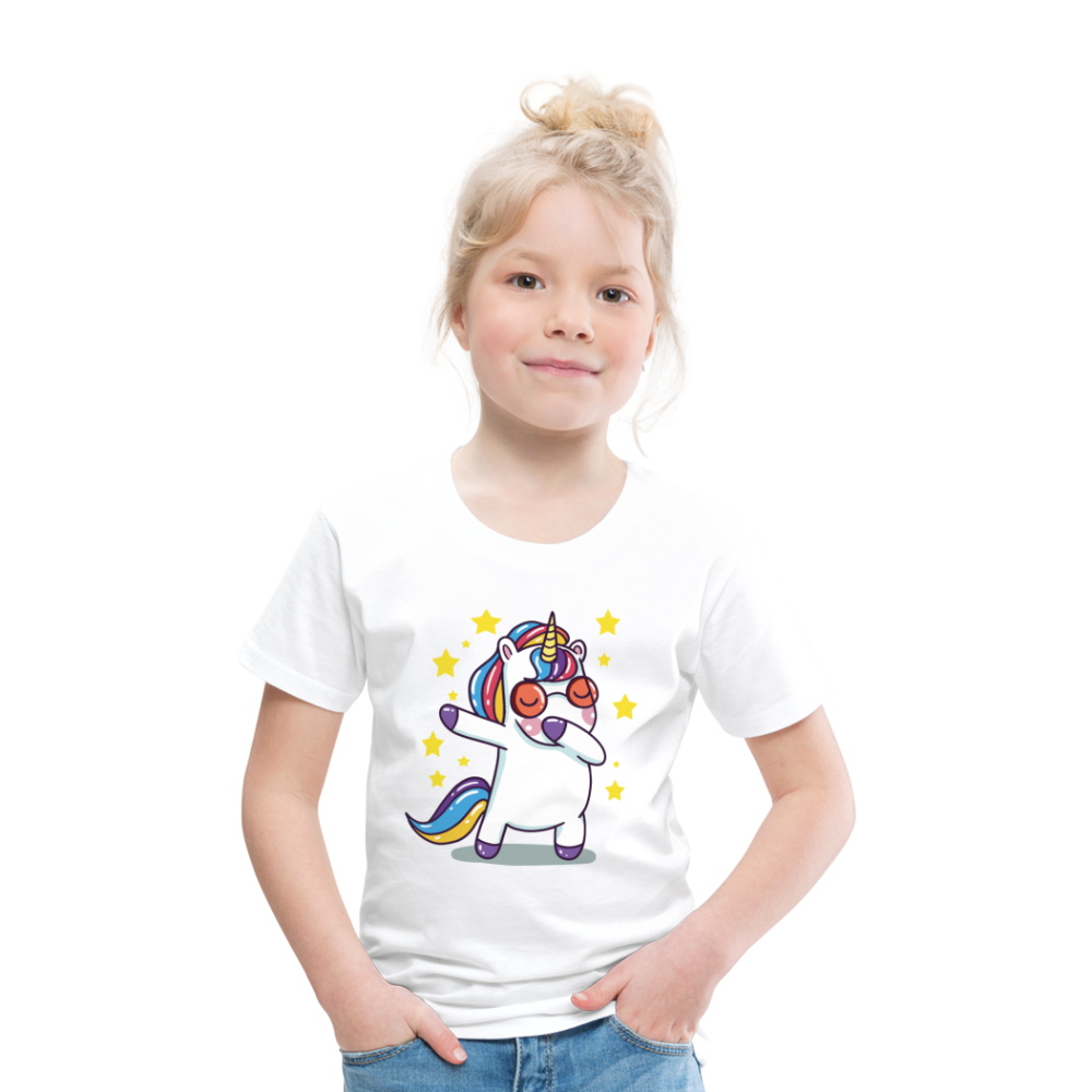 Dab Einhorn | Kinder Premium T-Shirt - Weiß