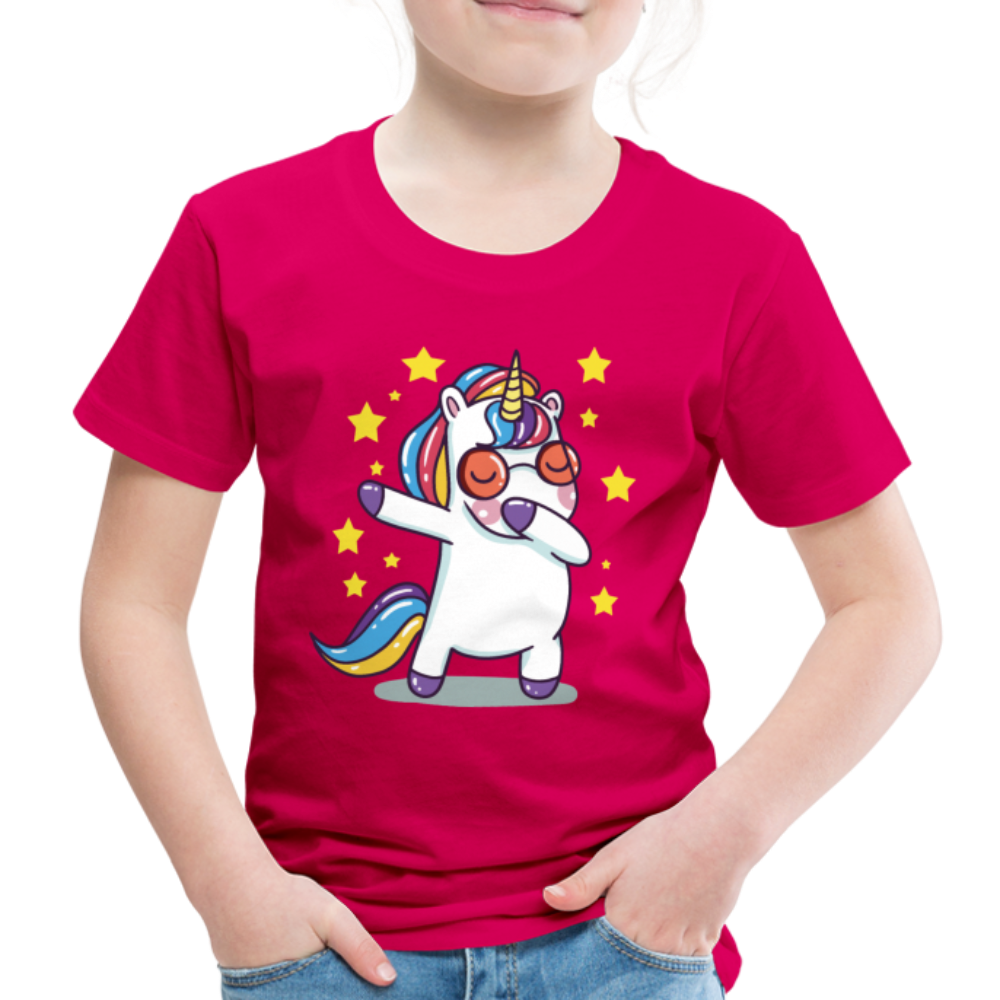 Dab Einhorn | Kinder Premium T-Shirt - dunkles Pink