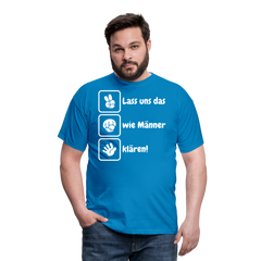 Schere Stein Papier Spruch | Männer T-Shirt - Royalblau
