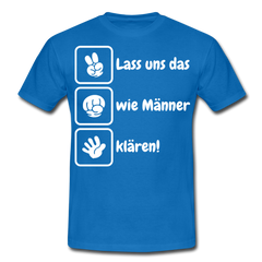 Schere Stein Papier Spruch | Männer T-Shirt - Royalblau