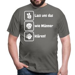 Schere Stein Papier Spruch | Männer T-Shirt - Graphit