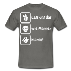 Schere Stein Papier Spruch | Männer T-Shirt - Graphit