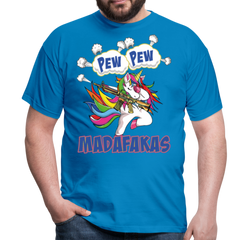 Pew Pew Dab Einhorn | Männer T-Shirt - Royalblau