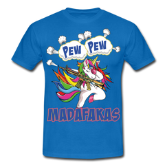 Pew Pew Dab Einhorn | Männer T-Shirt - Royalblau