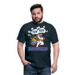 Pew Pew Dab Einhorn | Männer T-Shirt - Navy