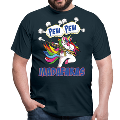 Pew Pew Dab Einhorn | Männer T-Shirt - Navy