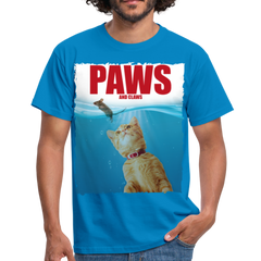 Paws Katzen Parodie | Männer T-Shirt - Royalblau