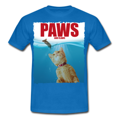Paws Katzen Parodie | Männer T-Shirt - Royalblau