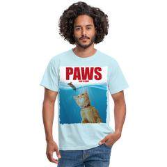 Paws Katzen Parodie | Männer T-Shirt - Sky